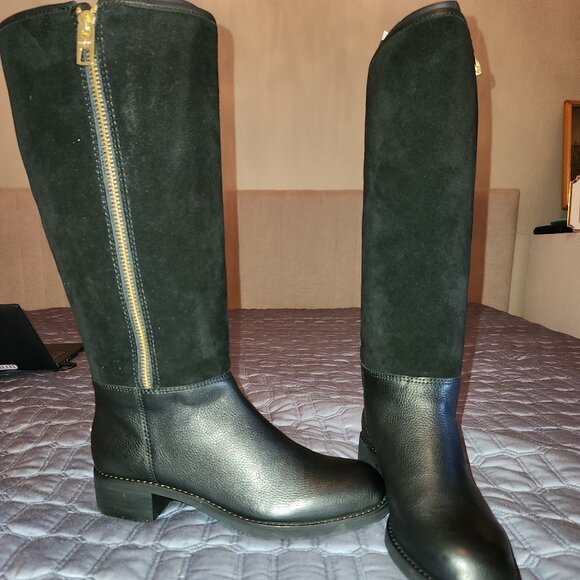 Coach Bailey Safari Boot - Leather & Shearling Long Boot - Picture 1 of 4